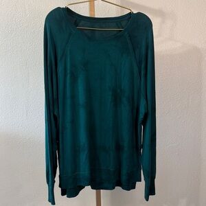 Joylab- tie dye Teal Long Sleeve Women's lightweight sweatshirt- large